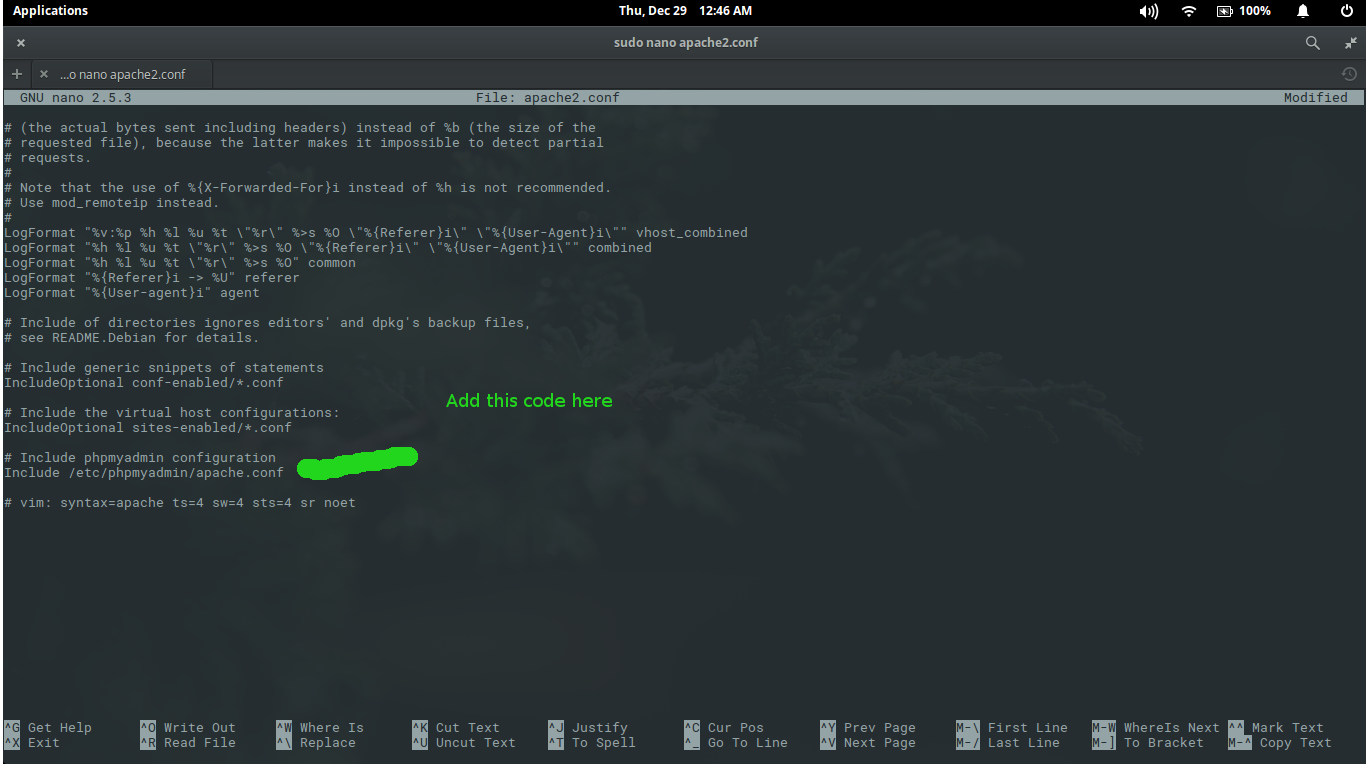 Include /etc/phpmyadmin/apache.conf Include