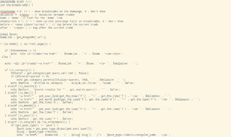 WordPress Breadcrumbs without Plugin
